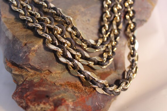 Unique Vintage 3-Strand Sarah Coventry Chain Link… - image 2