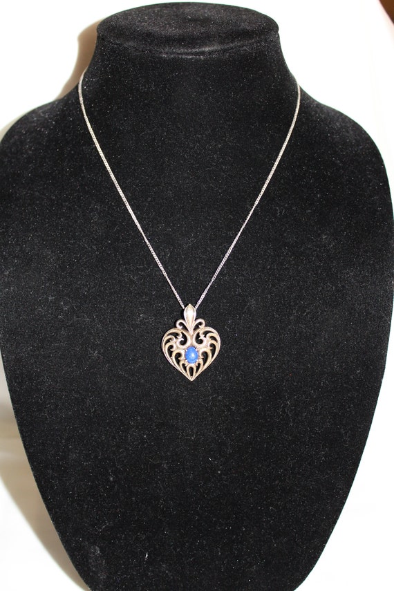 Vintage Sterling Silver Heart Pendant