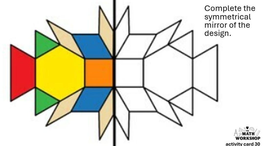 Pattern Blocks Activity Cards, Design Cards, and Games - Etsy