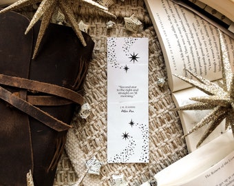 Peter Pan Bookmark, Peter Pan Quote, J. M. Barrie Bookmark, Second Star to the Right Quote