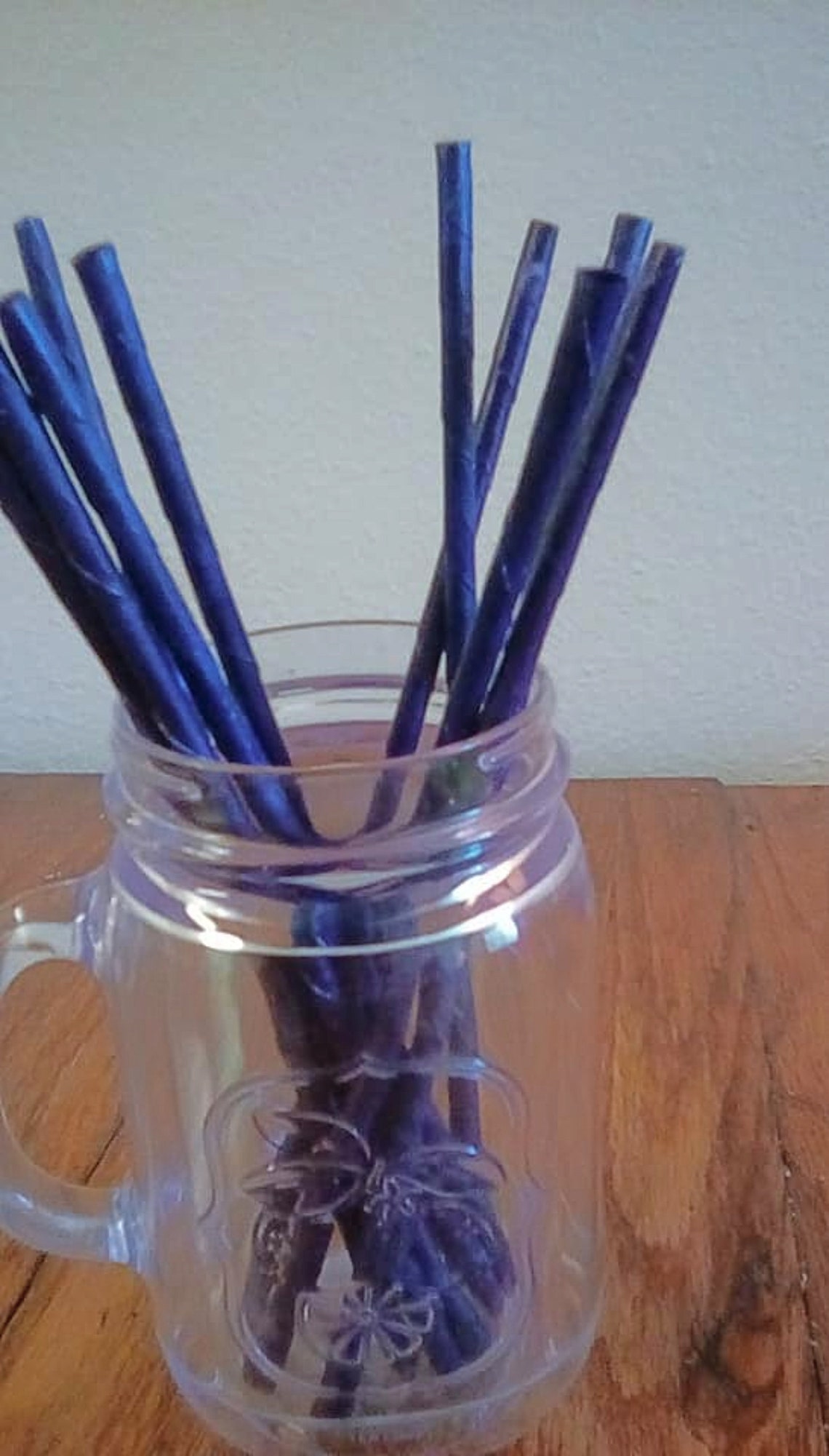 Purple Paper Straws Party Supplies Paper Straws Birthday Decor Party