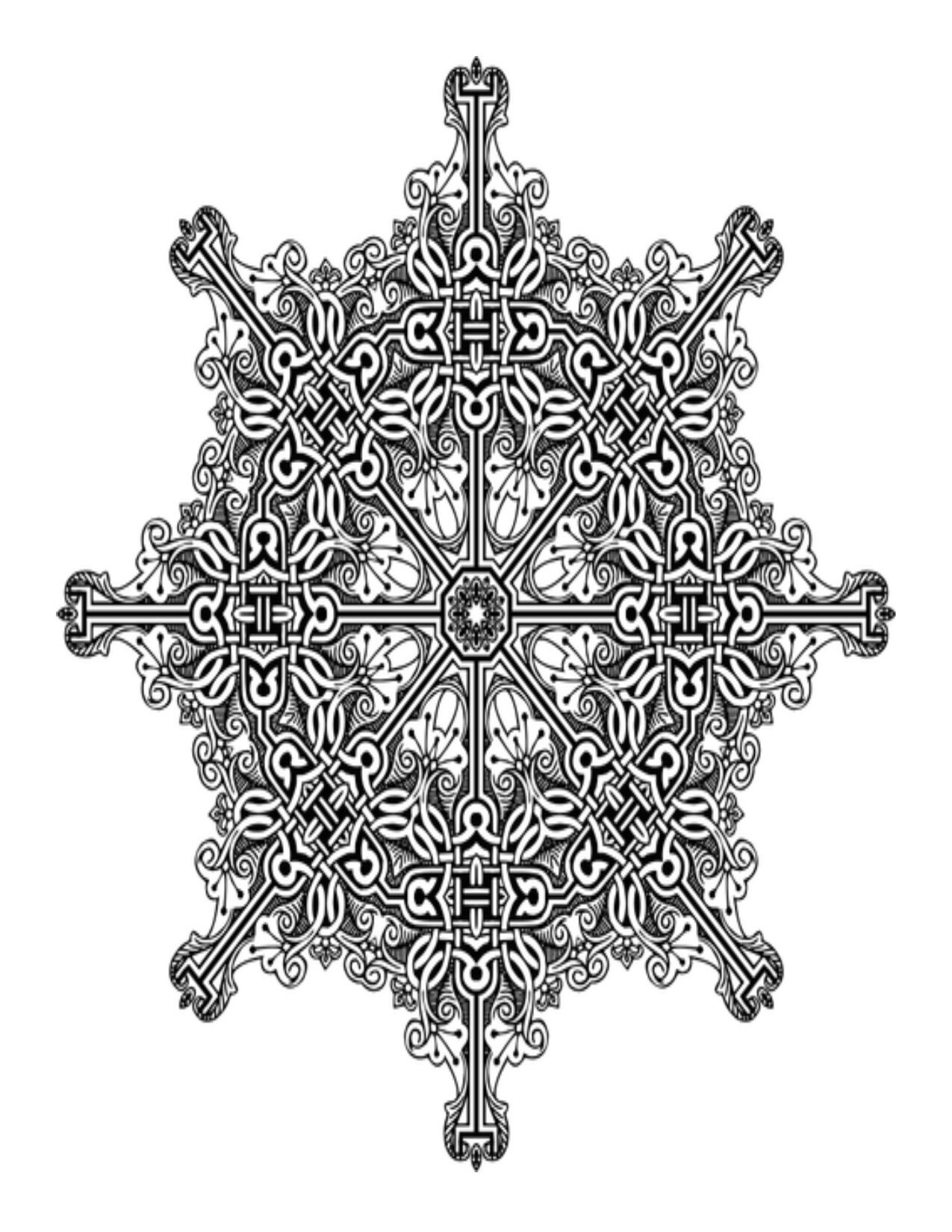 Adult Coloring Page Mandala Coloring Page Coloring Page | Etsy