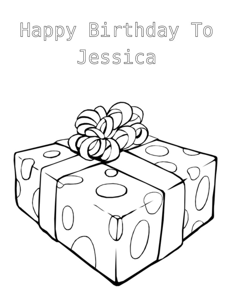 Birthday Coloring Page Kids Coloring Page Digital Download | Etsy