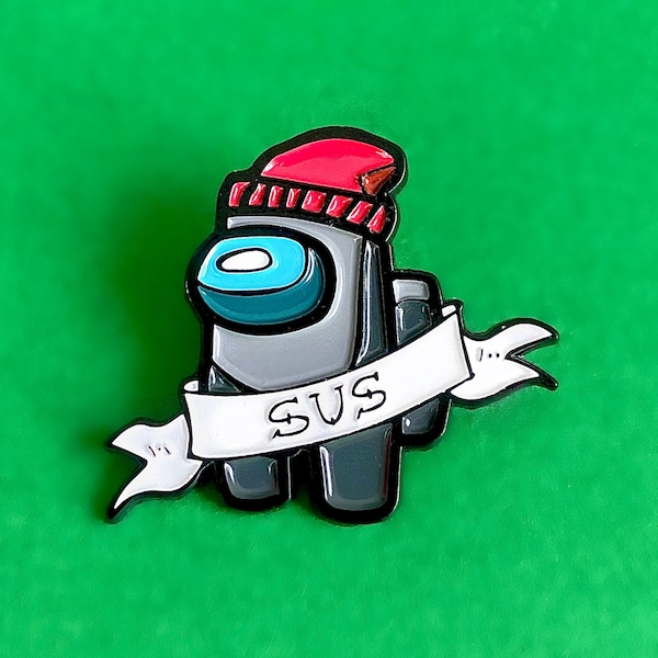 Among Us Inspired Sus Soft Enamel Pin