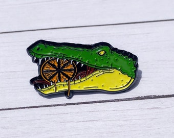 Alligator Enamel Pin - Gator Lapel Pin, Animal Jewelry, Florida Man