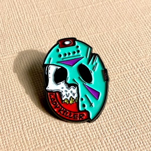 Jason Mask Skull Friday the 13th Soft Enamel Pin - Horror Movie Enamel Pin