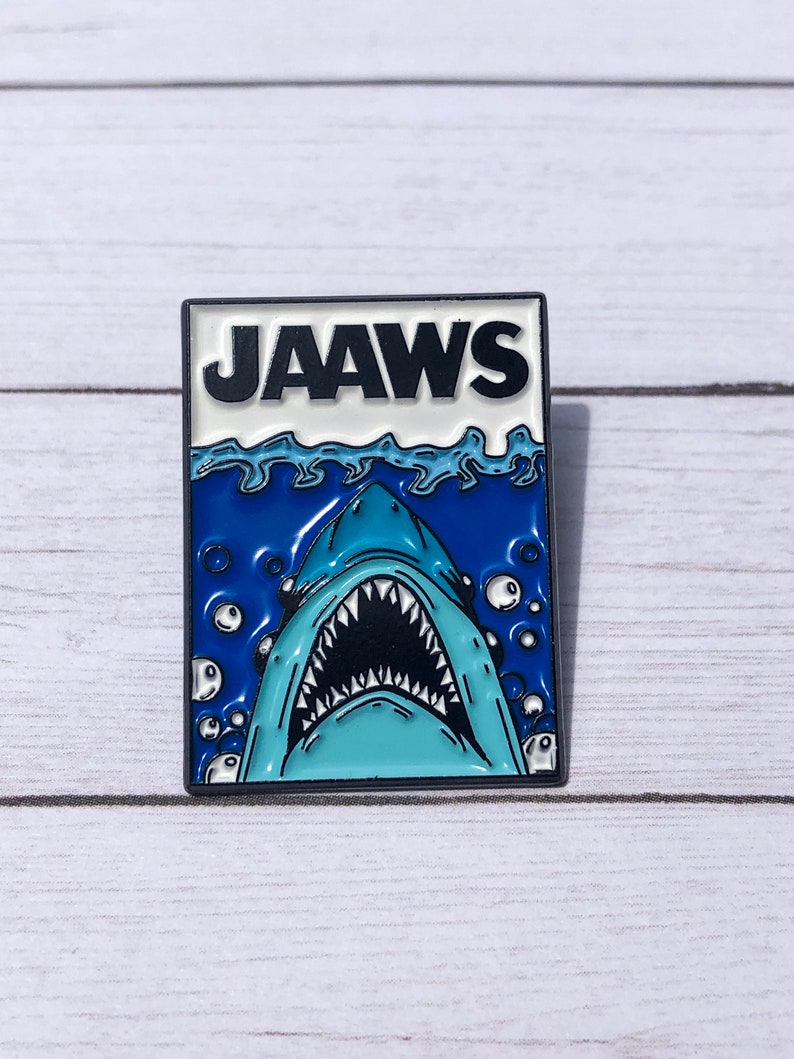 JAWS Shark Soft Enamel Pin Shark Lapel Pin - Etsy