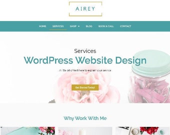WordPress Theme Pre Built Website, Custom ECommerce website, online shop, Ecommerce Small Business,  Website Template for WordPress, design