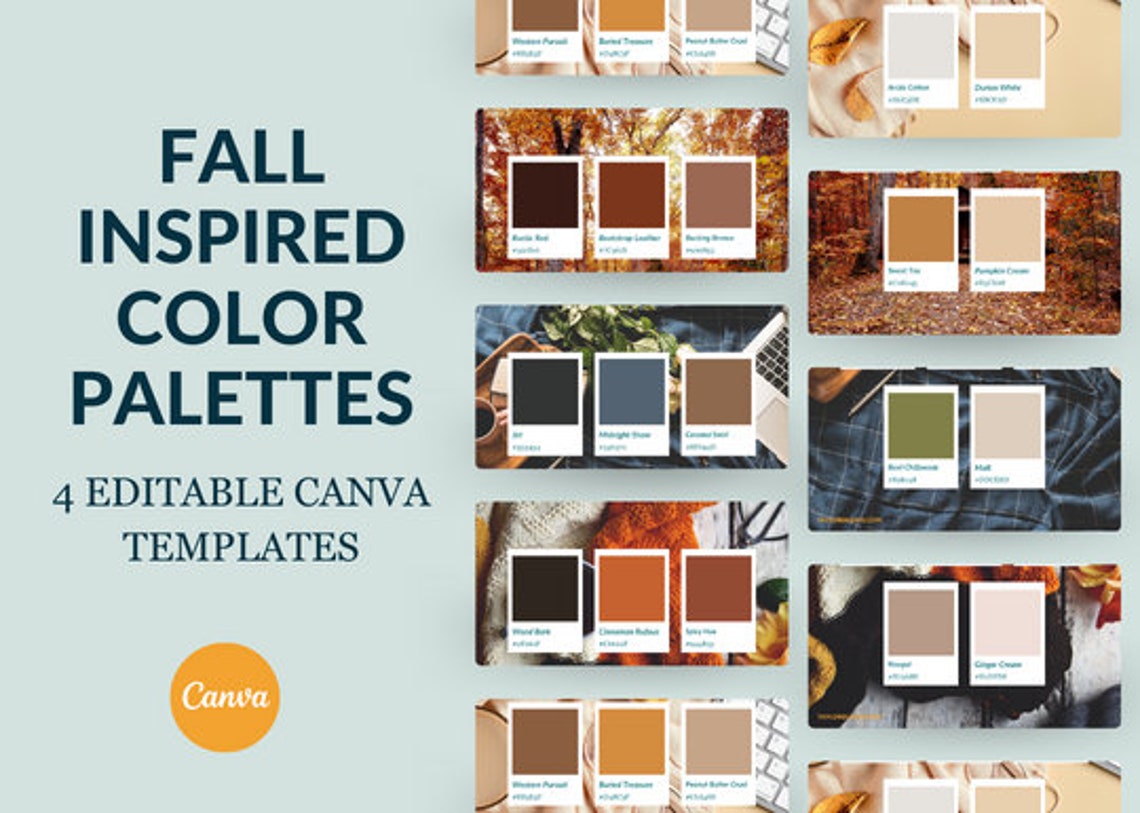 Fall Palette Rug Fall Inspired Color Palettes - Etsy