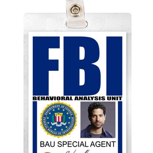 Criminal Minds TV Show Luke Alvez FBI ID Badge Card Cosplay Costume Name Tag image 2