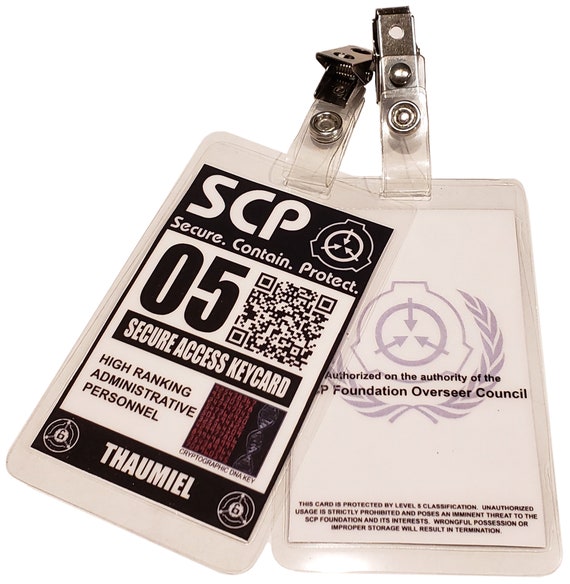 SCP Foundation ID Card CAC Style Customized With Your 