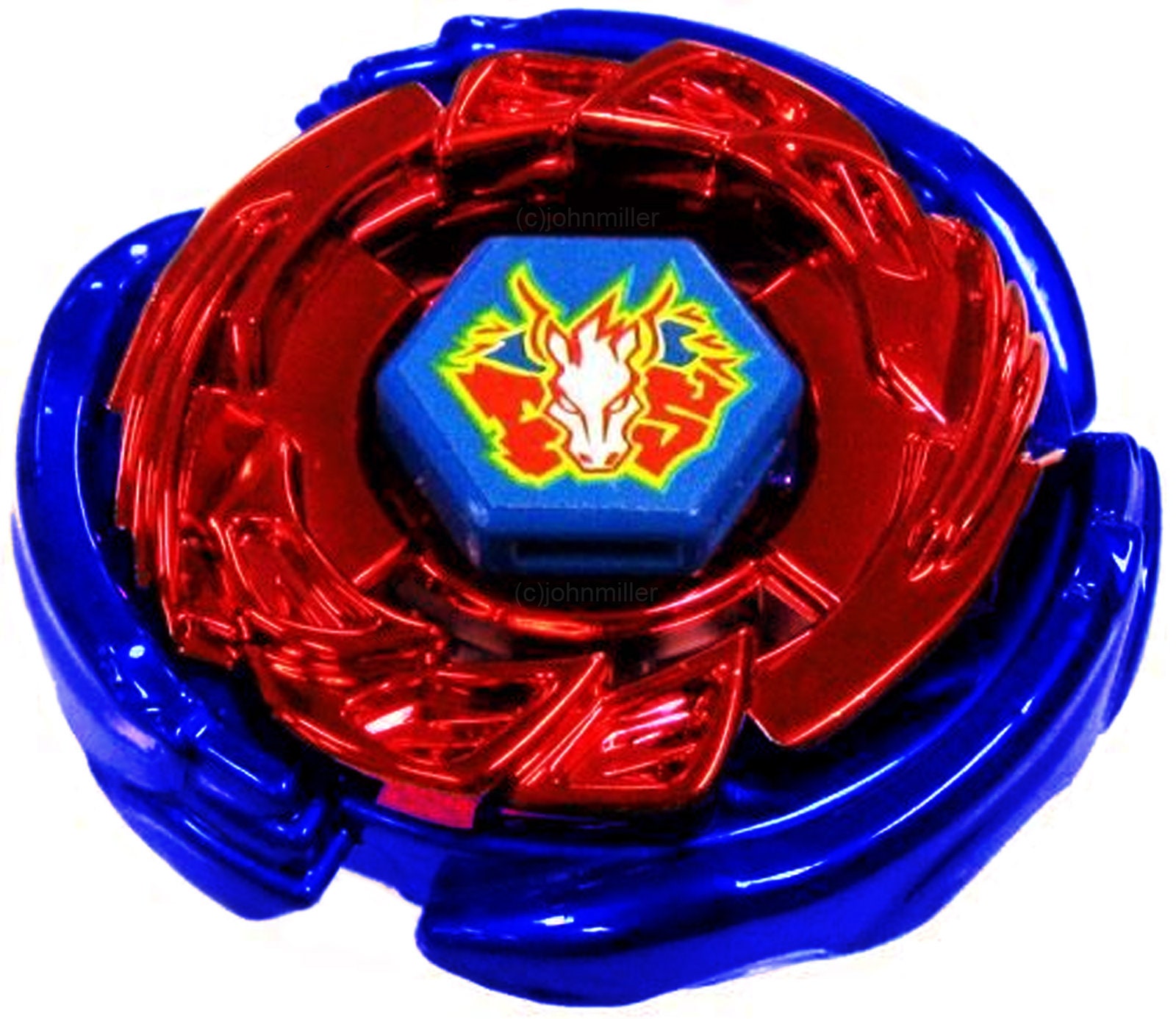 Custom Painted BLUE Red Beyblade Storm 