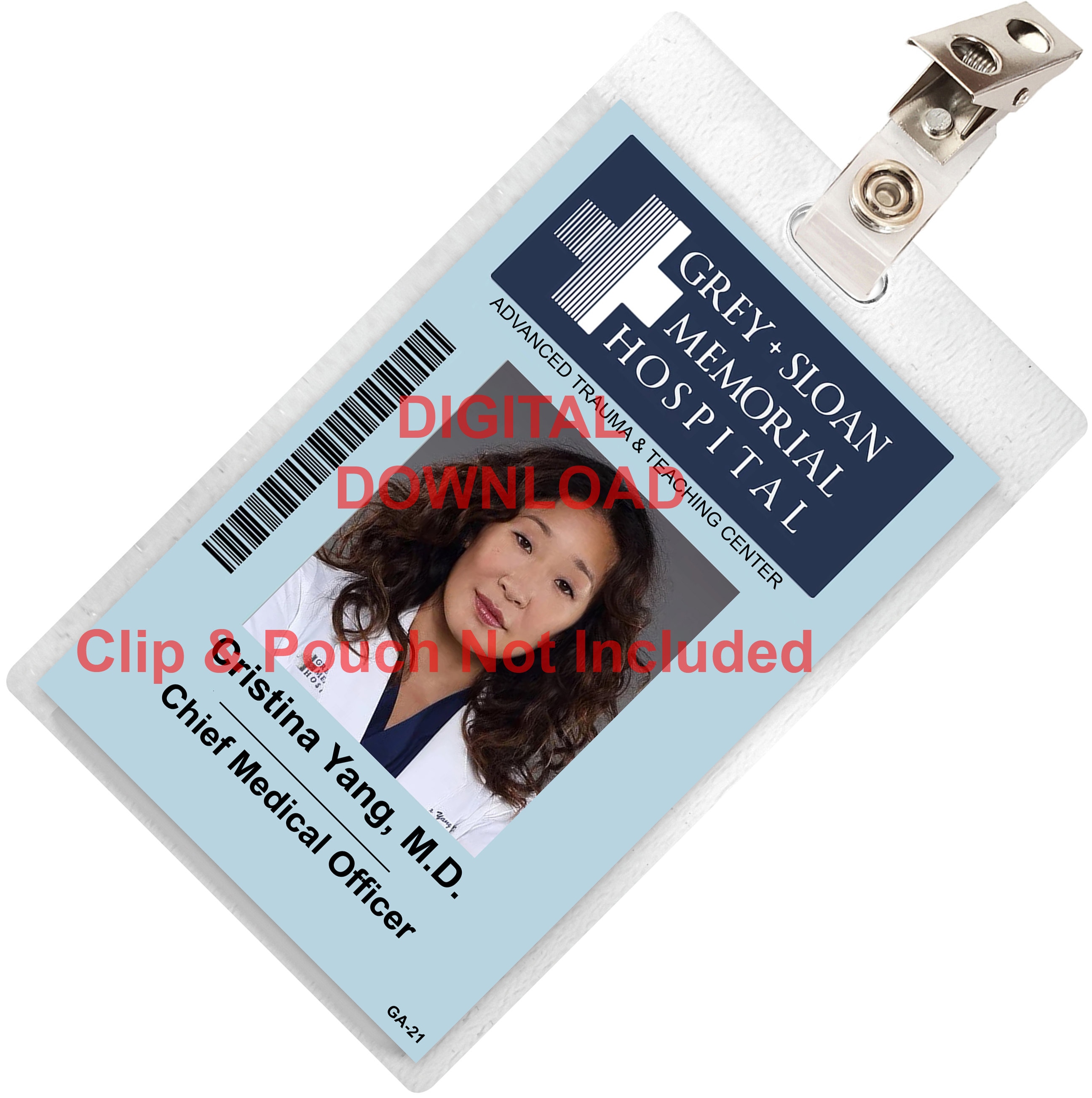 Prenom De Yang Dans Grey s Anatomy Grey's Anatomy CRISTINA YANG Sloan Memorial Hospital ID - Etsy France