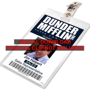 Asian Jim Halpert, The Office, Dunder Mifflin, ID Badge Card, Name Tag, for Cosplay Costume, IMAGE DOWNLOAD Digital