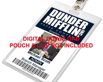 Dunder Mifflin Id Badge Template - Etsy