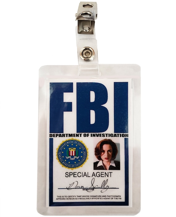 X FILES Dana Scully FBI ID Badge Name Tag Card Laminate Costume Cosplay  Prop -  Singapore