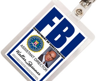 「シカゴ警察 チャレンジ 実物 シリアル番号入り 本人手渡し」 X FILES Walter Skinner FBI ID Badge Name Tag Card Laminate Costume