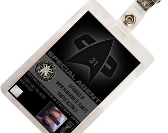 Star Trek Section 31 Starfleet Intelligence DS9 ID Badge Name Tag Card Prop