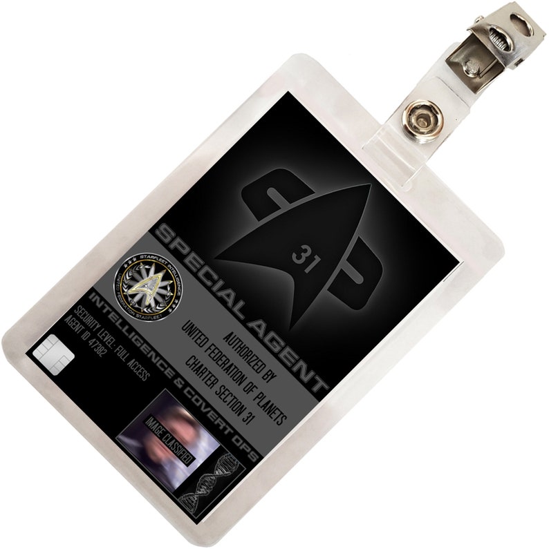 Star Trek Section 31 Starfleet Intelligence DS9 ID Badge Name Tag Card Prop