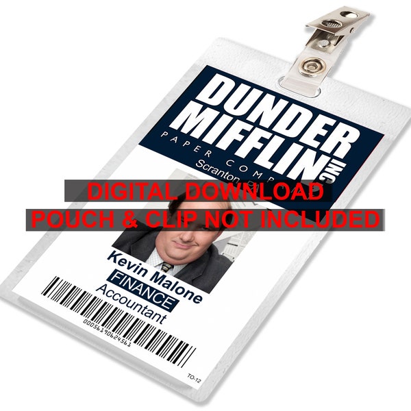 Printable Dunder Mifflin Id Badge Etsy