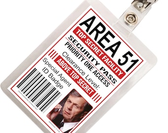 X FILES Cigarette Smoking Man Area 51 ID Badge Name Tag Card