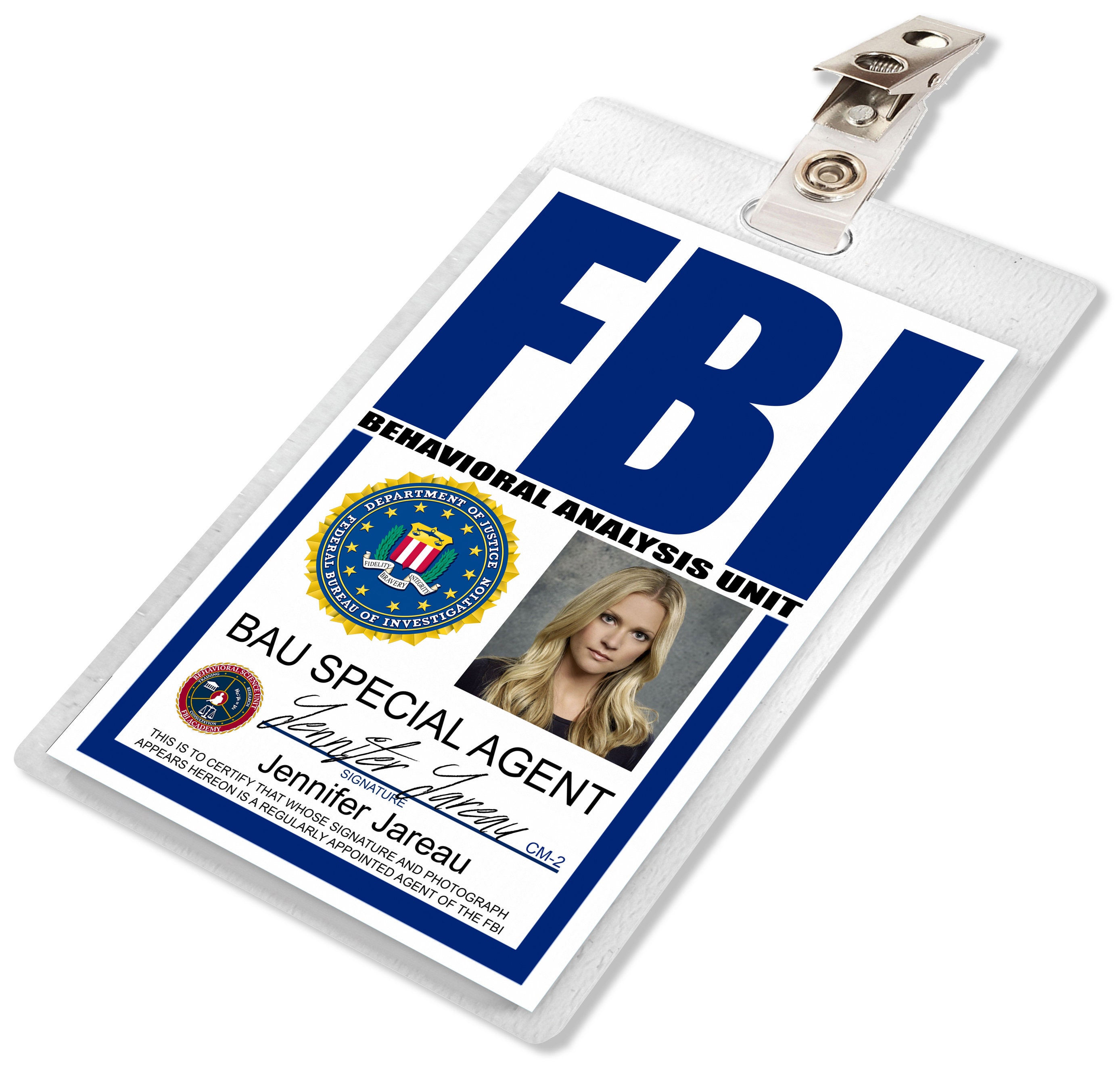 Criminal Minds TV Show Jennifer Jareau FBI ID Badge Card Cosplay Costume  Name Tag