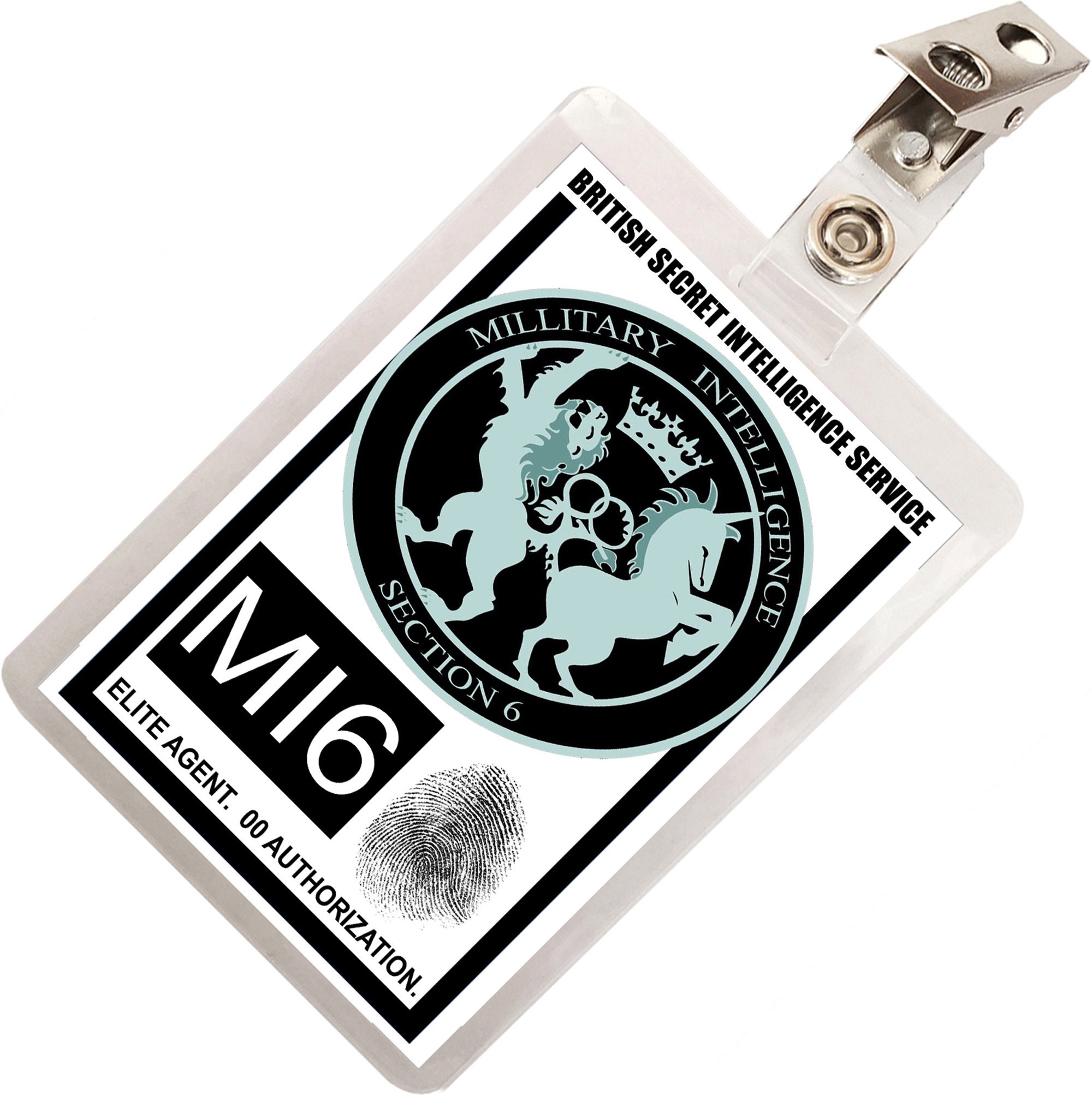 MI21 / SIS British Secret Intelligence Agent Service ID Badge Name Tag Card  Laminate Cosplay Prop With Regard To Mi6 Id Card Template