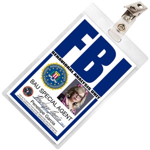 Criminal Minds TV Show Penelope Garcia FBI ID Badge Card Cosplay Costume Name Tag
