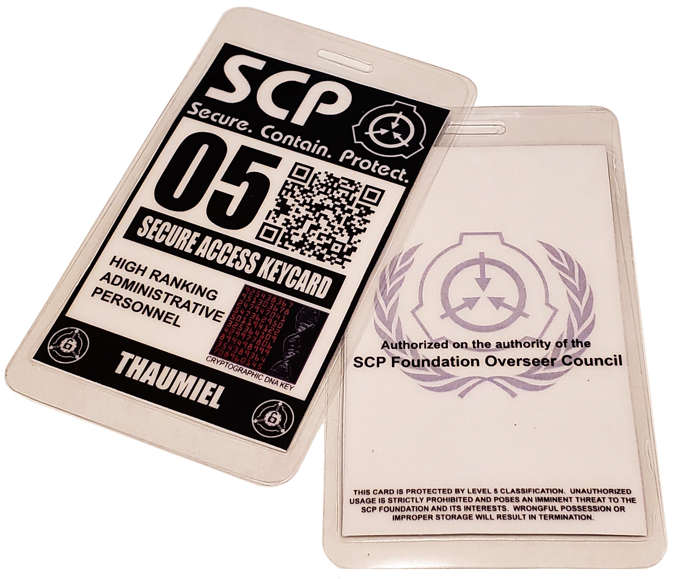 SCP Foundation Secure Access ID Cards Secret Laboratory 