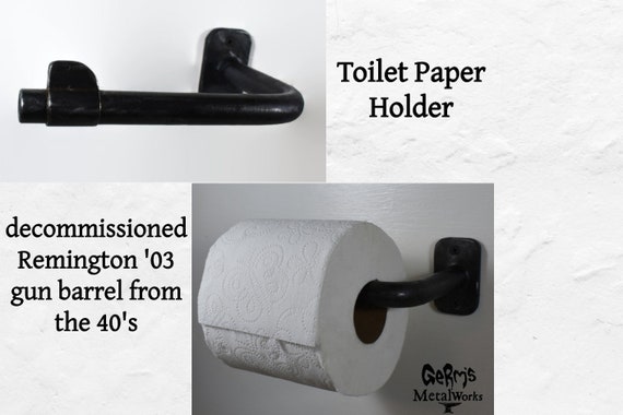 Toilet Paper Holder Gun Barrel Remington Bathroom Etsy