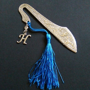 MARCAPÁGINAS adornado con borla de seda y gema de cristal (personalizado)