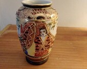Satsuma Geisha Lithophane Moriage Vase