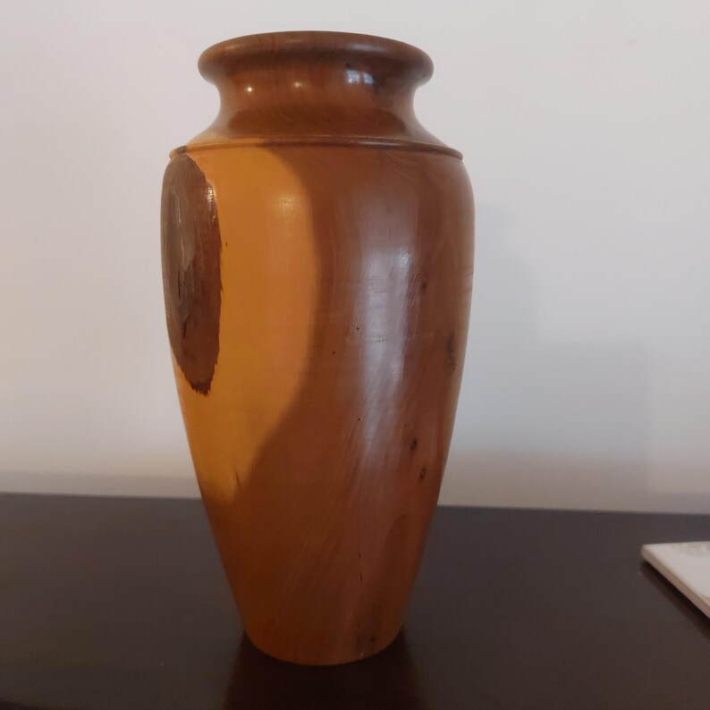 Freeform Yew wood vase hand made by Brian Thomas image 4