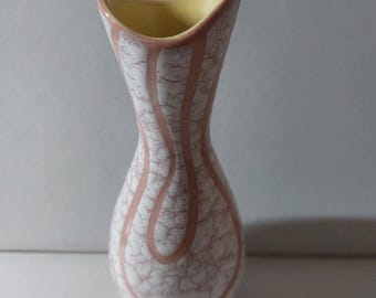 MZ Marzi & Remy Keramik Pottery Vase Abstract Crackle Glaze Vase West Germany 1950s 1960s