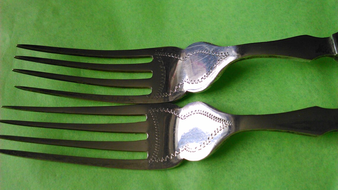 Antique Forks Engraved decoration Etsy