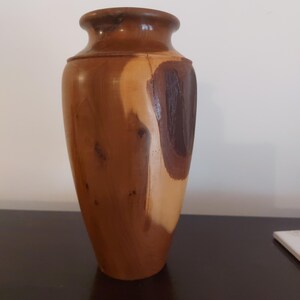 Freeform Yew wood vase hand made by Brian Thomas image 2