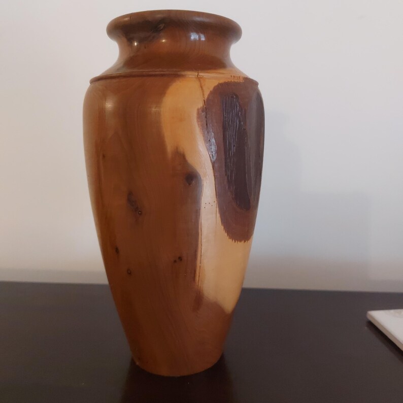 Freeform Yew wood vase hand made by Brian Thomas image 2