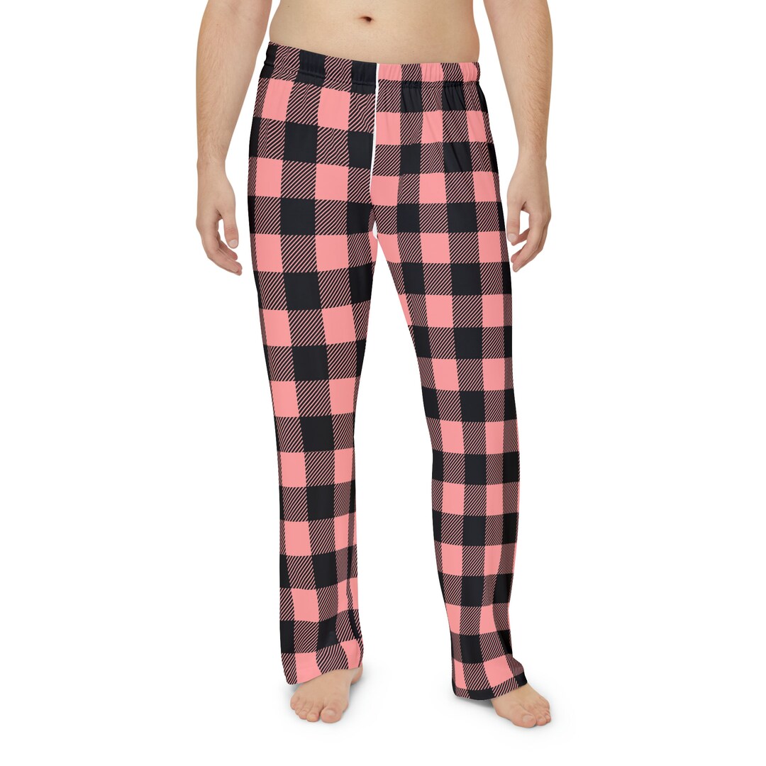 Men's Plaid Pajama Pants AOP Etsy
