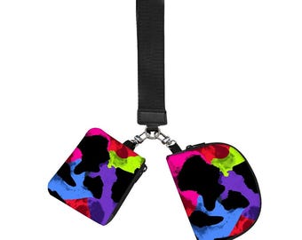 UC Dual Pouch Keychain Wristlet Wallet Pattern