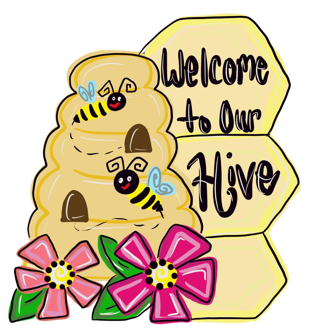 Bee Hive downloadable template | Etsy