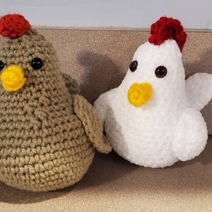 Crochet Chicken, amigurami chicken, hen, gift for child, present, stuffed animal, farm animal, toy animal