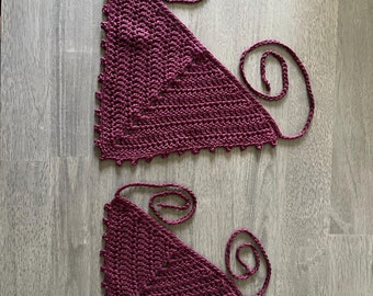 Hair bandana | Crochet bandana | summer bandana | bandana for hair | cottage aesthetic | brat summer | girly bandana | mommy and me set