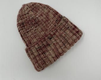 Hand-Dyed Knit Slouchy Beanie: Unisex Hipster Style