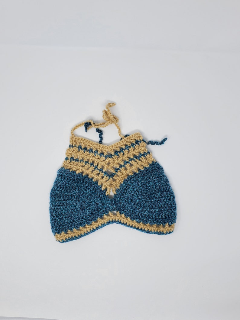 Festival Crop Top Halter top Handmade Bralette Mesh Crop Top Crochet crop top Ready to Ship Handmade Crop Top