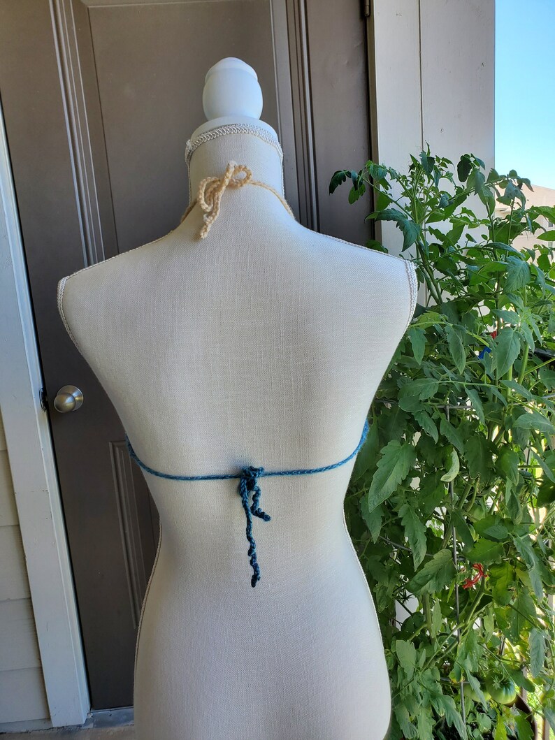 Festival Crop Top Halter top Handmade Bralette Mesh Crop Top Crochet crop top Ready to Ship Handmade Crop Top