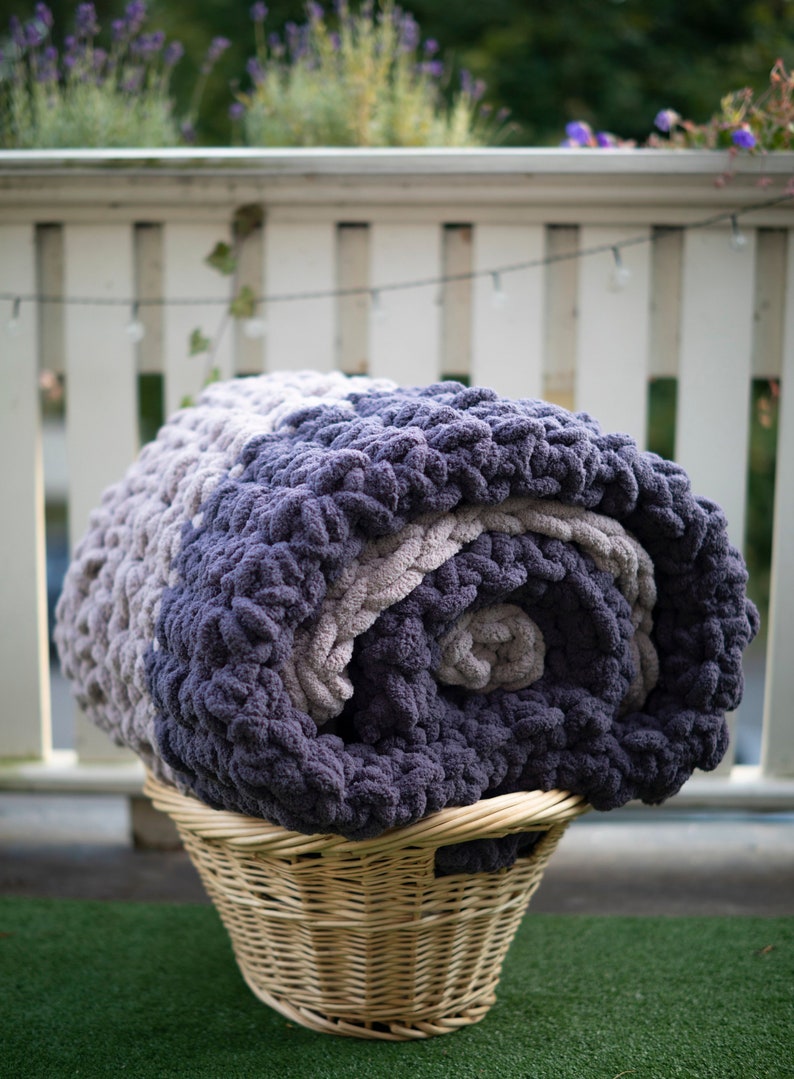 Super Chunky HandCrochet Blanket very warm Etsy