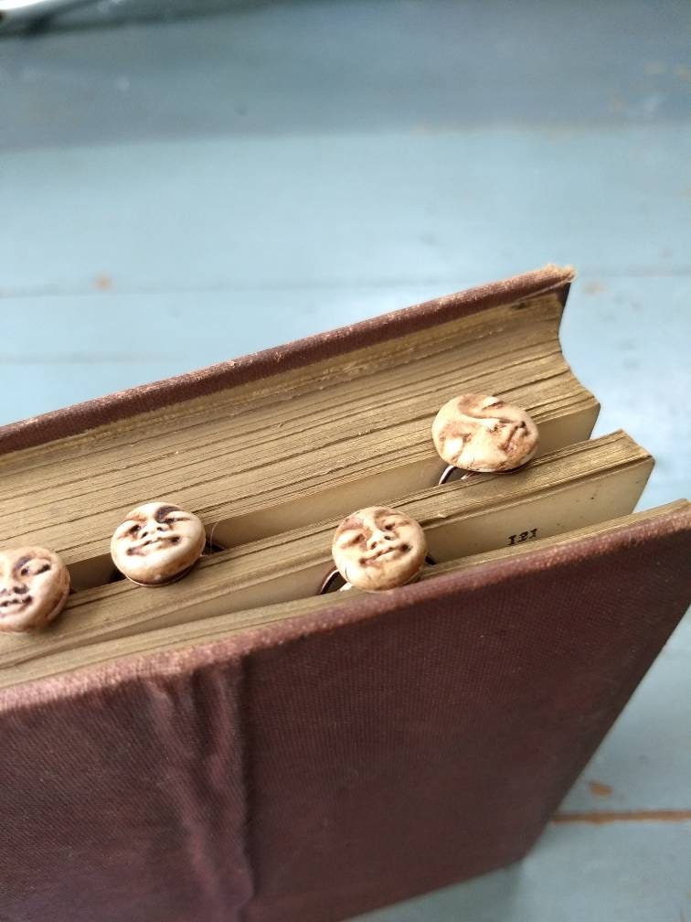 Handmade Polymer Clay Full Moon Face Ring - Etsy