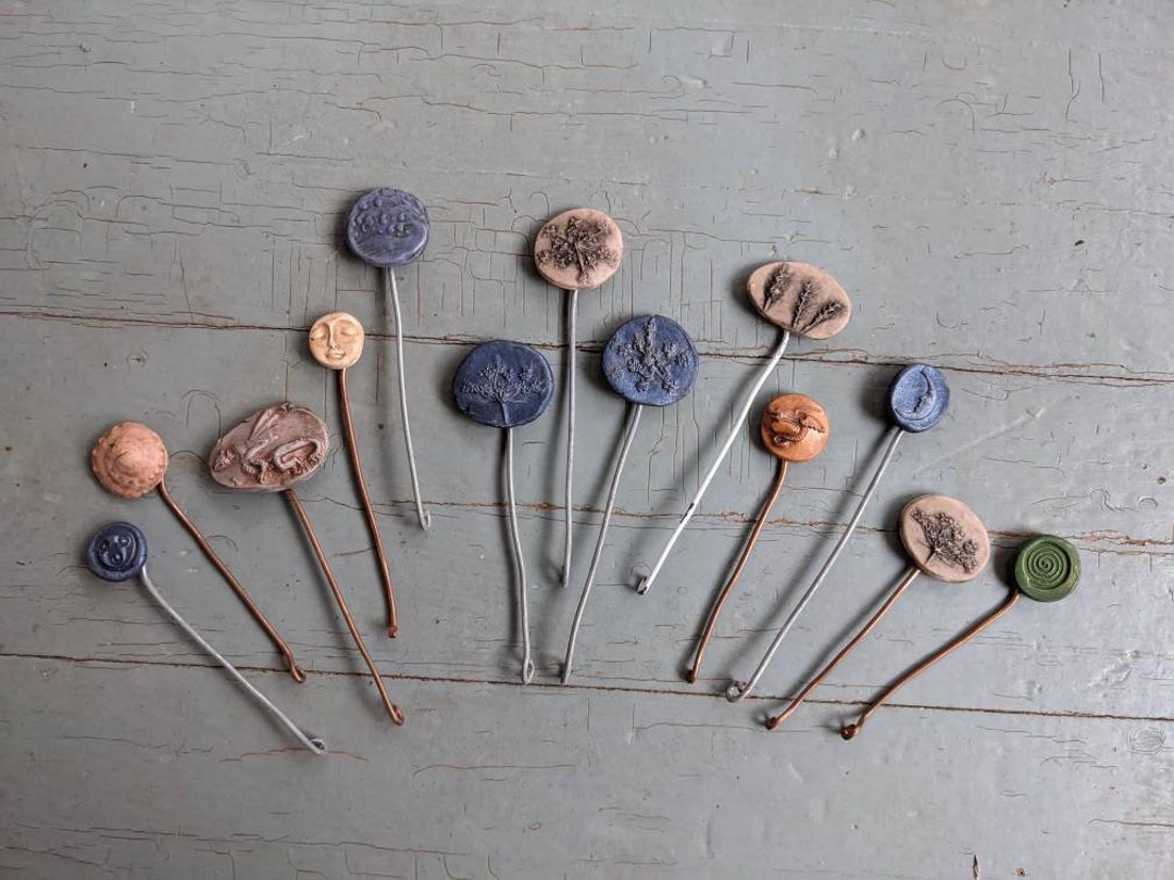 Handmade Polymer Clay Hair Stick, Shawl Pin, Bookmark Etsy