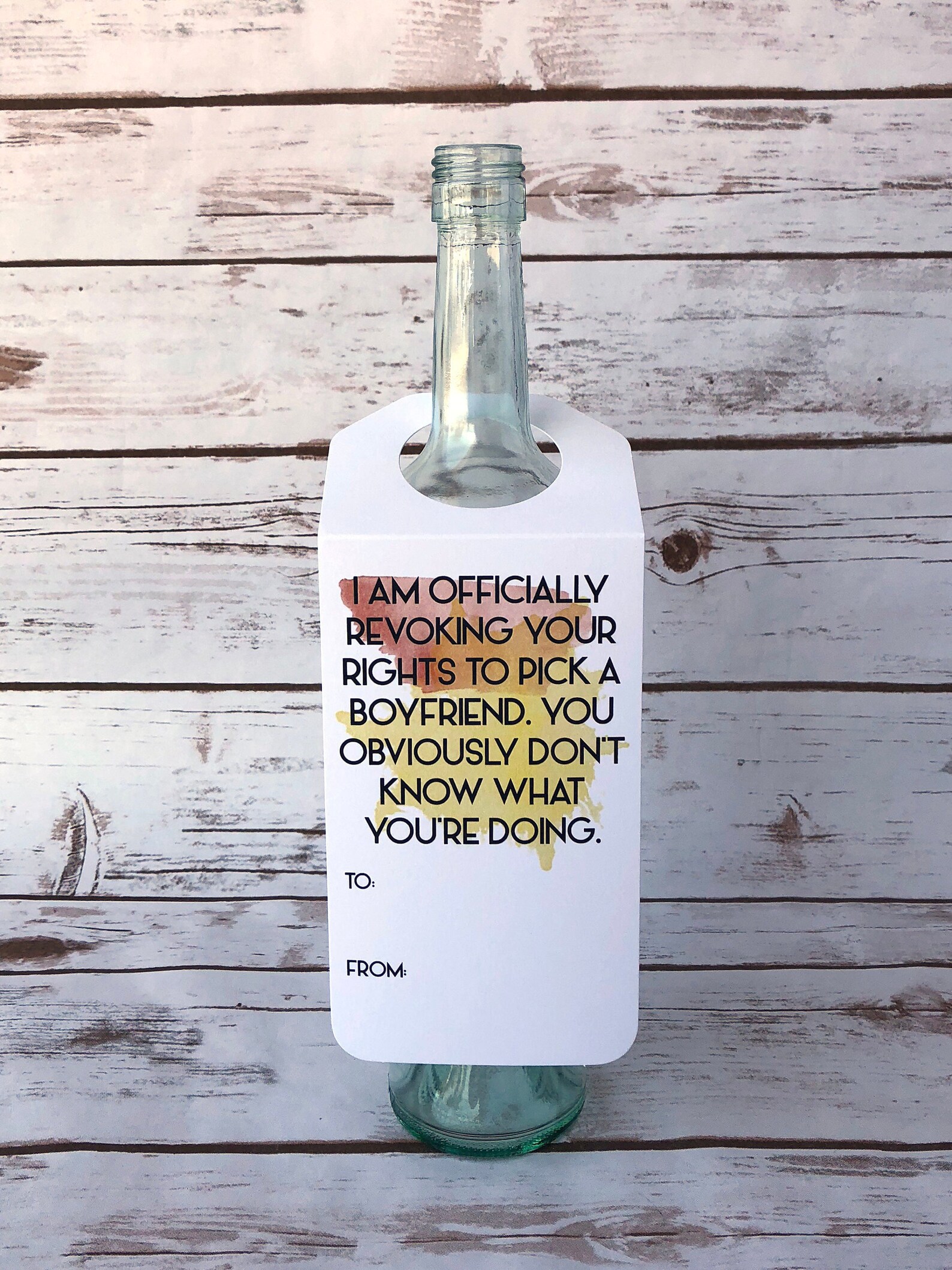 Bottle Card don't Know What You're Doing Etsy