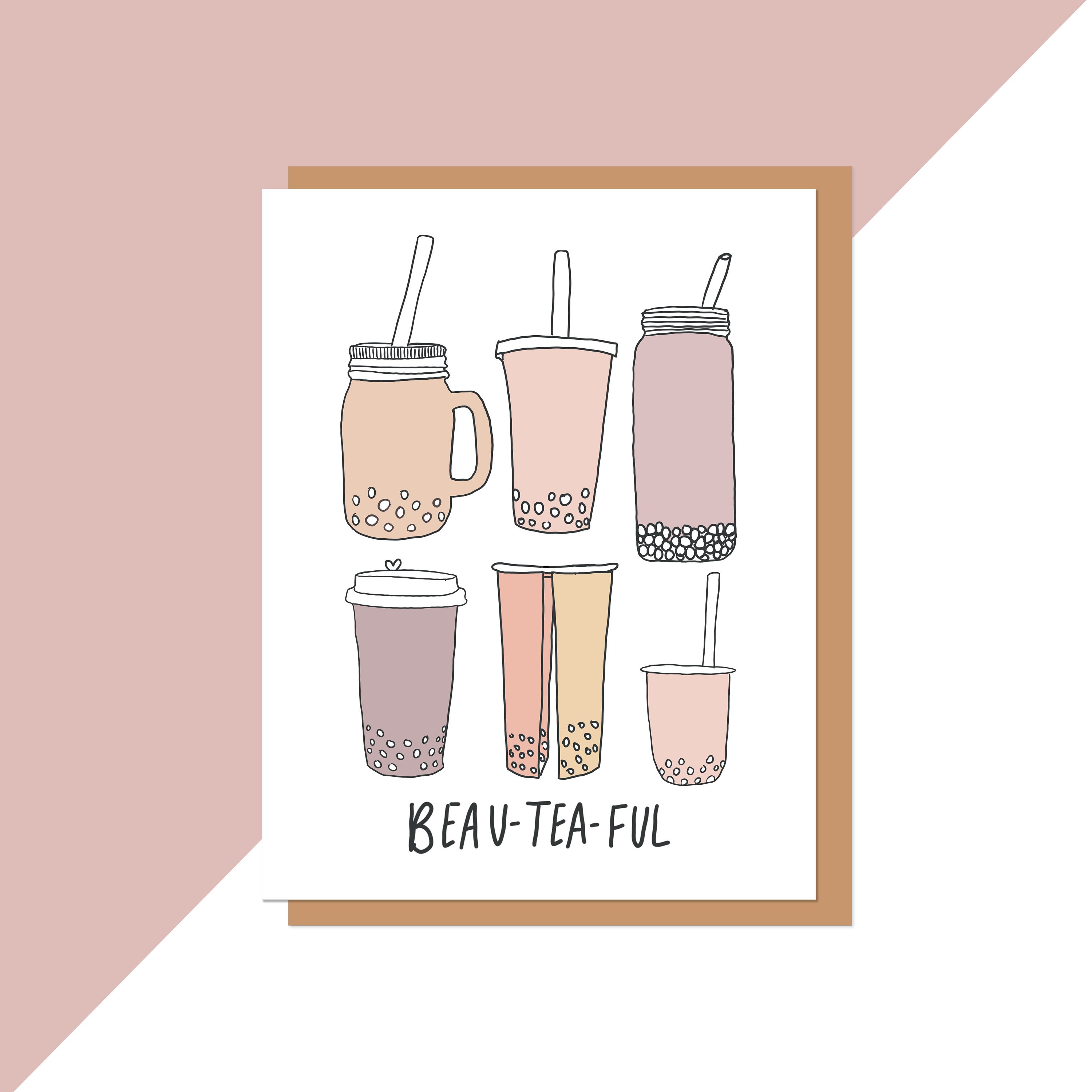 Beau-tea-ful, Greeting Card, Gift, Card, Stationary, Just Because ...